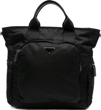 Prada Re-Nylon Logo-plaque Tote Bag