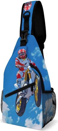 Generic Dirt Bike Motorcycle Motorcross Unisex Shoulder Bags Casual Crossbody Chest Bag Sling Backpack for Hiking Cycling Travel