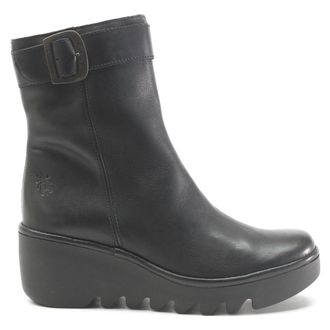 FLY London BEPP396FLY Leather Womens Ankle Boots - Black - Size:UK 8