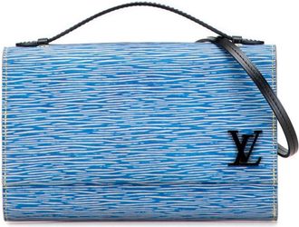 Louis Vuitton Pre-owned Handbags, female, Blue, Size: ONE SIZE Pre-owned Leather Clutch