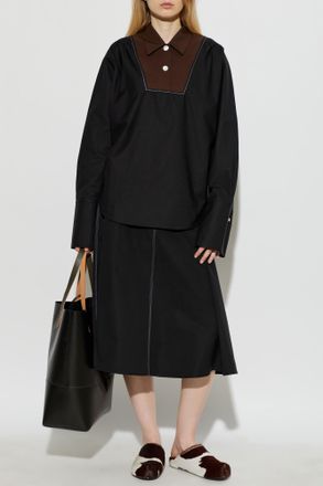 Marni Cotton Shirt, Womens, Black