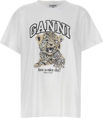 Ganni Leopard T -shirt