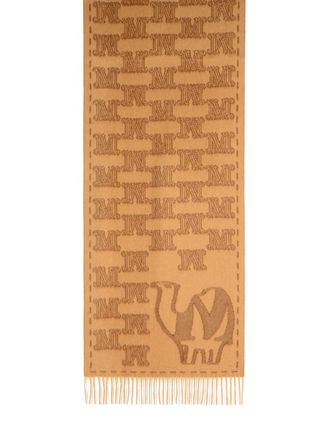 Max Mara Wsteddyc Camel Jacquard Cachemire Stola