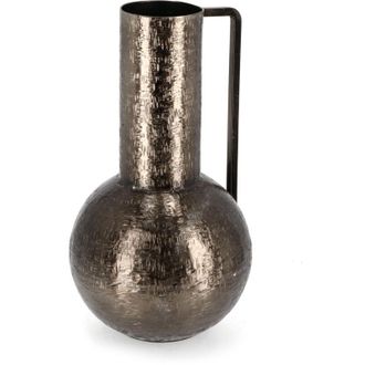 BIZZOTTO Bottiglia decorativa lathe 1 manico in alluminio artigianale decorativo -&oslash; 20.5 x h 37 cm / Oro