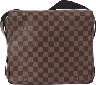 Louis Vuitton Naviglio Damier Brown Canvas Handbag (Pre-Owned)