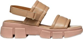 Geox Lisbona sandals - women - Rubber/Sheepskin/Leather - 37 - Neutrals