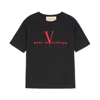 Valentino Garavani T-Shirts, male, Black, L, T-Shirt Jersey