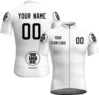 Generic Custom Cycling Jersey Short Sleeve for Men Cycling Tops Summer Biking Tops Light Quick-Dry Breathable Mesh Clothing - Running Hiking Biking