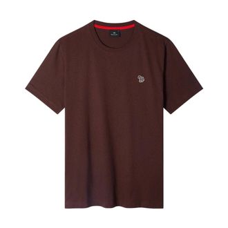 Paul Smith T-Shirts, male, Red, XL, Zebra Regular Fit T-Shirt Burgundy