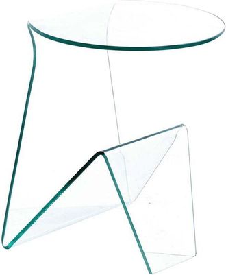 Oresteluchetta Mesa De Centro De Dise&ntilde;o Mesita De Noche Moderna En Vidrio Curvado Light