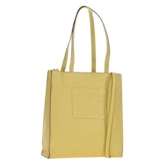 Miu Miu Bolso Tote Pre-owned - Pre-owned - Mujer - Amarillo - ONE SIZE