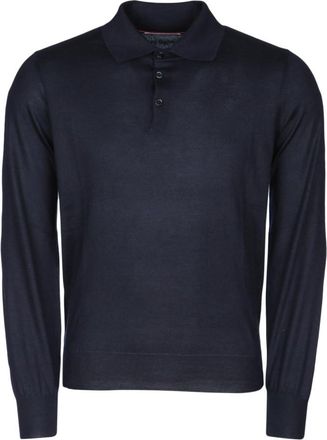 Brunello Cucinelli Blue Polo Sweater