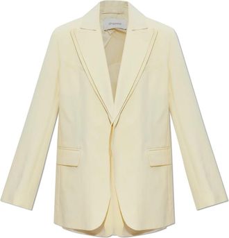 Max Mara Tenuta Blazer - Dames - Blazers - Geel - 2XS - Polyester - Jassen