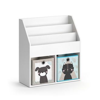 Vicco Estanter&iacute;a Infantil Luigi, Blanco, 72 X 79 Cm Con 2 Cajas Plegables Opt.4 Vicco