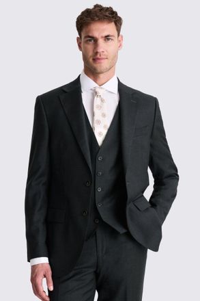 Moss Regular Fit Charcoal Twill Suit Jacket