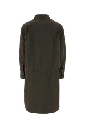 Maison Margiela Chocolate Gabardine Shirt Dress - Brown