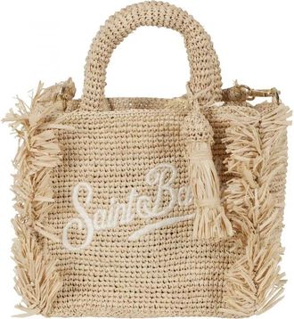Saint Barth Tassen, Dames, Beige, ONE Size, Vanity Mini Raffia Bag