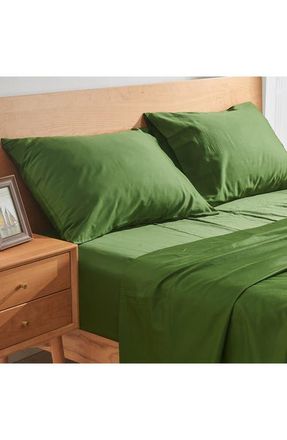 Sijo LuxeSoft Set of 2 400 Thread Count Organic Cotton Pillowcases in Forest at Nordstrom, Size Queen