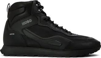 HUGO BOSS Hugo Mens Icelin Hito Mepu High Top Trainers in Black - Size UK 9