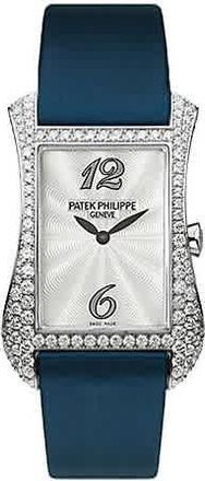 Patek Philippe Gondolo Serata 18kt White Gold Diamond Blue Ladies Watch 4972G