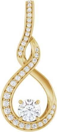 Diamond2Deal 14k Gold 3/8ct Lab-Grown Diamond Pendant