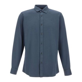 G-Star Overhemden, Heren, Blauw, XL, Katoen, Clean Regular Shirt