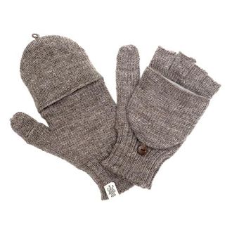 Nirvanna Designs Bryant Fingerless Gloves w/ Flap in Cocoa at Nordstrom
