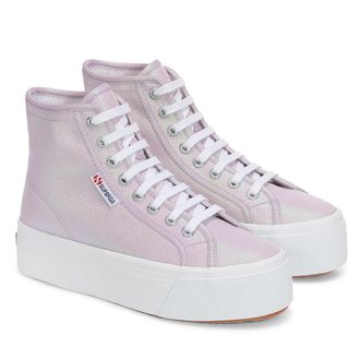 Superga Womens/Ladies 2708 Lamé High Tops (Pastel Lilla Iridescent) - Rose - Size UK 4.5