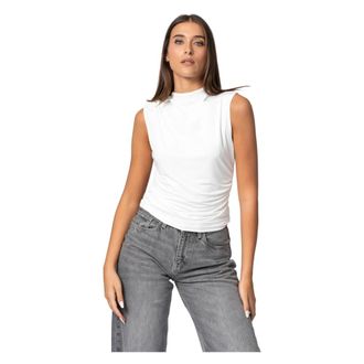 Kocca Sleeveless Tops, female, White, XL, Soft Sleeveless T-shirt