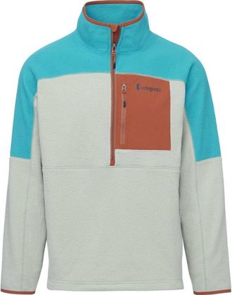Cotopaxi Mens Abrazo Half-Zip Fleece Jacket In Mineral Blue/brush