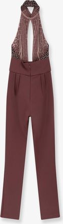 Elisabetta Franchi Womens Satin Suit With Sequins Red Polyester Dress