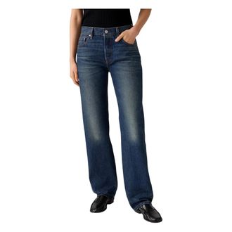 Levi's Jeans, Dames, Blauw, W25 L30, 501 90S Opleiden IN Kunst Selvedge