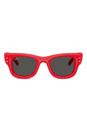 Ray-Ban Occhiali da sole squadrati con cristalli - Rosso