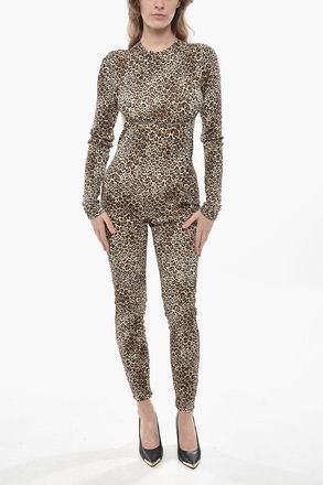 Dsquared2 Jumpsuit a Fantasia Animalier con Dettaglio Cut-Out Dsquared2
