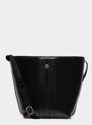 Bally Signature Bucket Bag in Buffalo Leather in Black+Palladio at Nordstrom