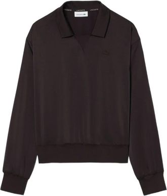 Lacoste V-hals Truien - Dames - V-hals truien - Bruin - L - Polyester - Truien & Vesten