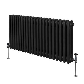 MonsterShop Traditional 3 Column Radiator - 600 x 1012mm - Black