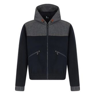 Moncler Heren, Jassen, Blauw, Maat: 2XL Katoen