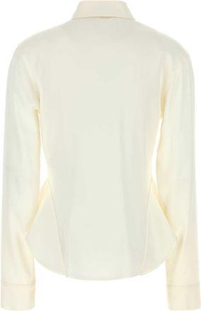Stella McCartney Womens Ivory Satin Shirt Cream Exterior: Acetate Viscose Camicie