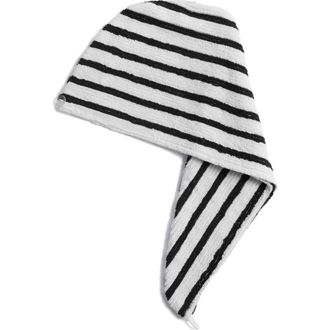 Parachute Resort Stripe Organic Cotton Hair Wrap in Plaster With Soft Black at Nordstrom