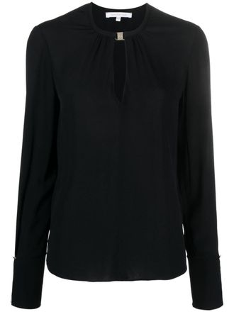 Patrizia Pepe Blouse met gesp - Zwart