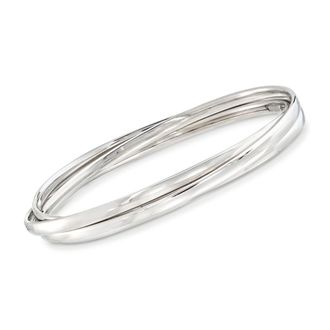 Ross-Simons Italian Sterling Silver Rolling Bangle Bracelet