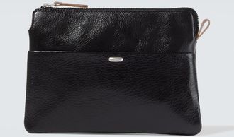 Our Legacy Supporter leather pouch with strap