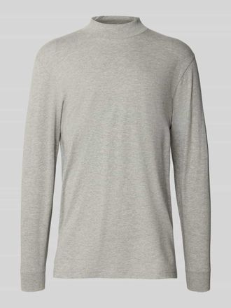 Ragman Longsleeve mit gerippten Abschlüssen in Silber, Größe XXXL