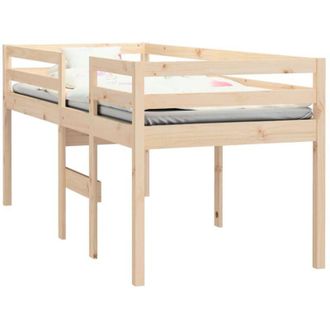 vidaXL High Sleeper Bed without Mattress 90x200 cm Solid Wood Pine Vidaxl