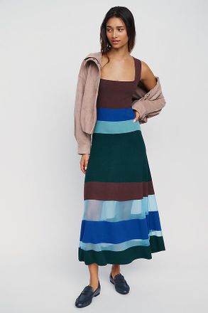 Maeve Sleeveless Blocked Sweater Dress
