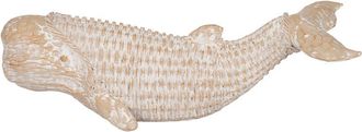Sagebrook Home 17In Wicker Beluga Whale Accent