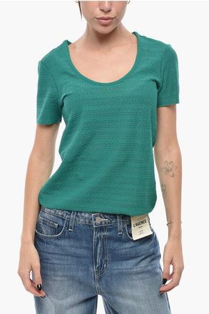 Rag & Bone Perforated Fabric T-Shirt JULIA size Xs