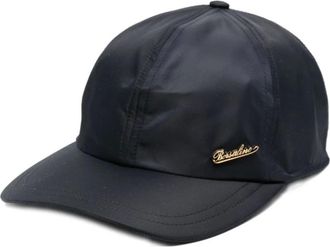 Borsalino Caps, female, Blue, Size: 59 CM Hiker logo-plaque baseball cap