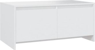 vidaXL Vidaxl - Mesa De Centro Madera Contrachapada Blanco 90x50x41,5 Cm